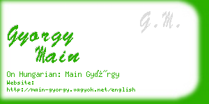 gyorgy main business card